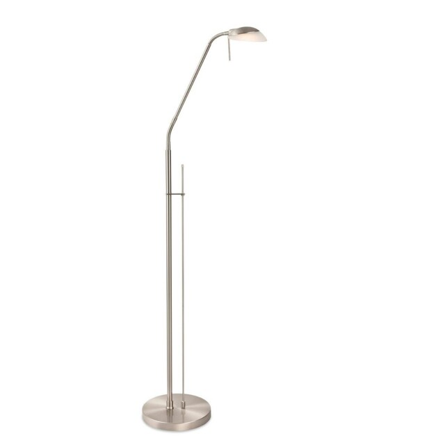 Madrid LED Reading Floor Lamp Brushed Steel