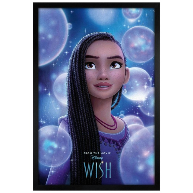 Black Wooden Framed Wish (Held) Maxi Poster Multi