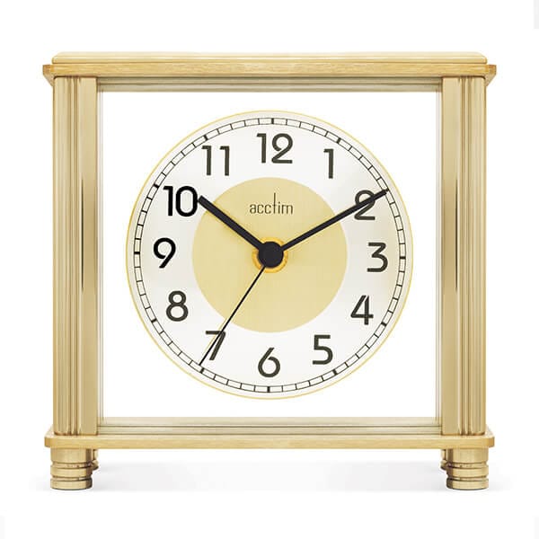 Acctim Hampden Brass Effect Mantel Clock