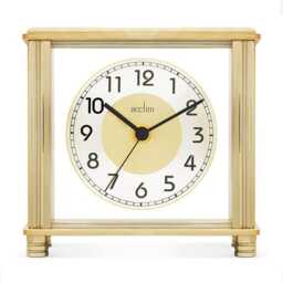 Acctim Hampden Brass Effect Mantel Clock