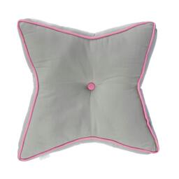 Homescapes Grey and Pink Star Floor Cushion Grey Pink & Grey 48 x 70 cm