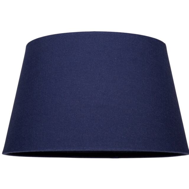 Traditional 14 Inch Navy Blue Linen Drum Table/Pendant Lampshade 60w Maximum Blue Midnight Blue 1