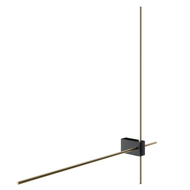 Maytoni Pars Twin Integrated LED Wall Lamp Black, Gold 3000K