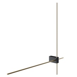 Maytoni Pars Twin Integrated LED Wall Lamp Black, Gold 3000K