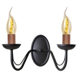 Malbo Candle Wall Lamp Black, Copper 32cm