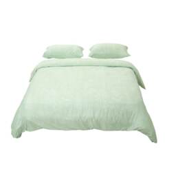Living and Home 3Pcs Duvet Cover and Pillowcases Bedding Set, Branch Print Design, King, Green Green King