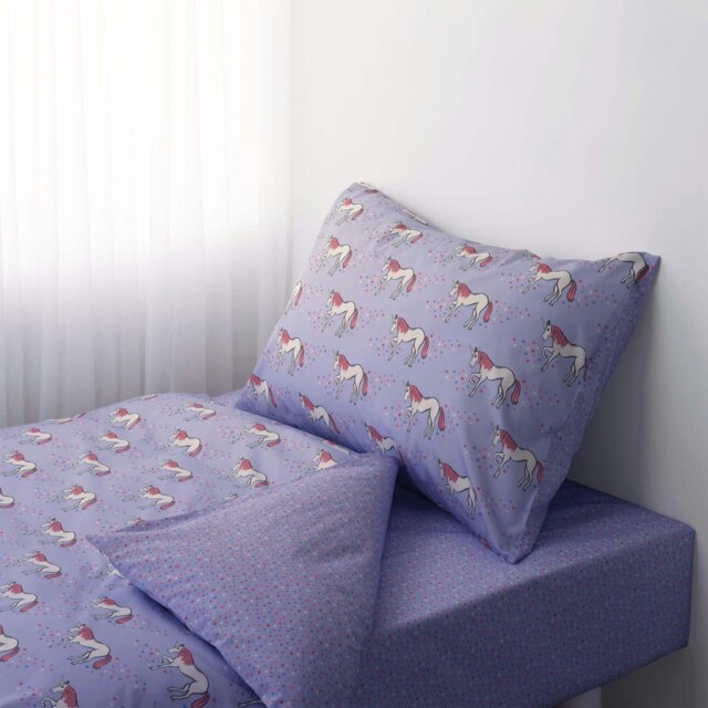 Rachel Riley Lilac Unicorn Duvet Cover Set Cot Bed Multi One Size