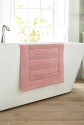 Bliss Pima 100% Cotton Bath Mat 50x80cm – Ultra-Soft 1600GSM Luxury Bathroom Rug Pink Blush 50 x 80cm
