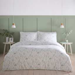 Portfolio Home Wildflower Floral Bed Linen Bedding Duvet Cover Set With Pillowcase Green Double
