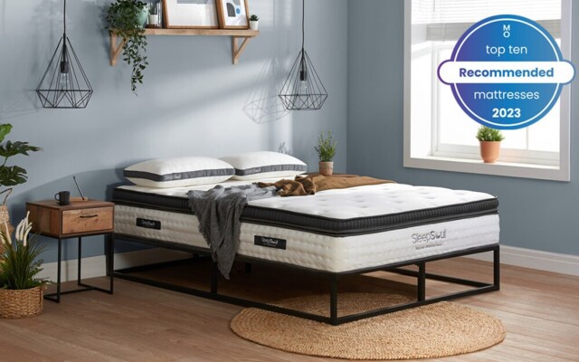 SleepSoul Luna 1000 Pocket Memory Pillow Top Mattress Small Double White 1