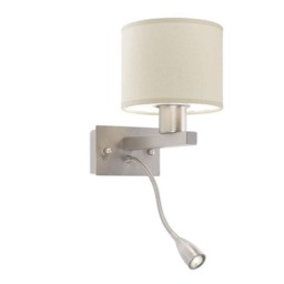 Torino LED 2 Light Indoor Wall Light Satin Nickel with Reading Lamp, E27 - Special Offer