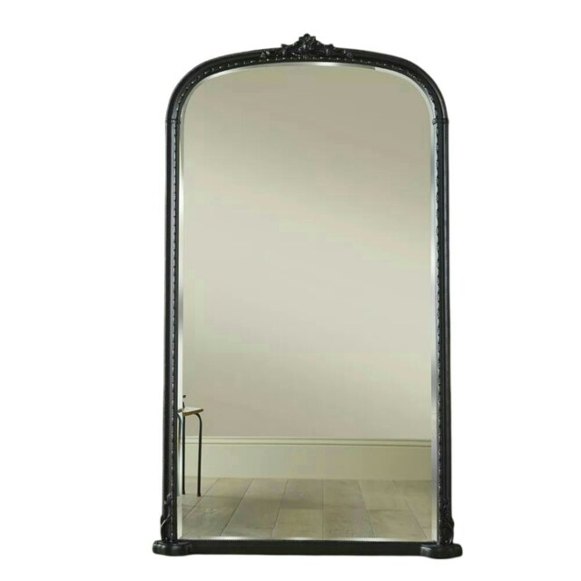 Mayfair Antique Leaner Mirror Black H 173cm x L 104cm x W 4cm 1