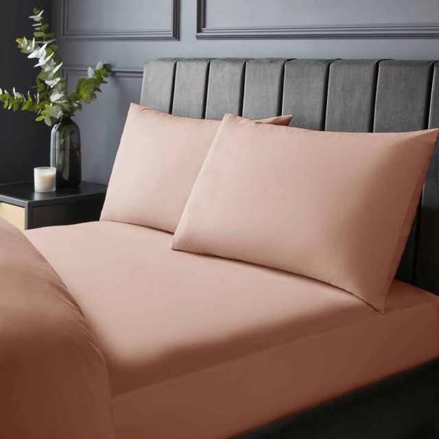 Silentnight Pure Cotton Fitted Sheet, Dusky Pink