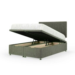 Slate Linen Ottoman Base and Valencia Headboard Single Multi
