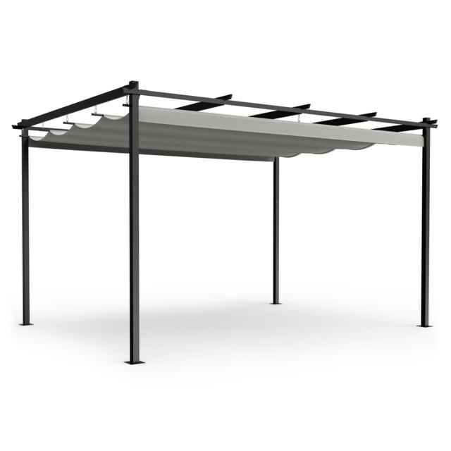 VonHaus Pergola with Retractable Roof Weatherproof 4 x 3m
