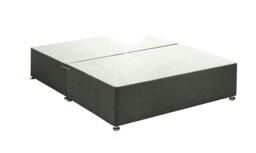 Charcoal Linen 2 Drawer Divan Base Small Double