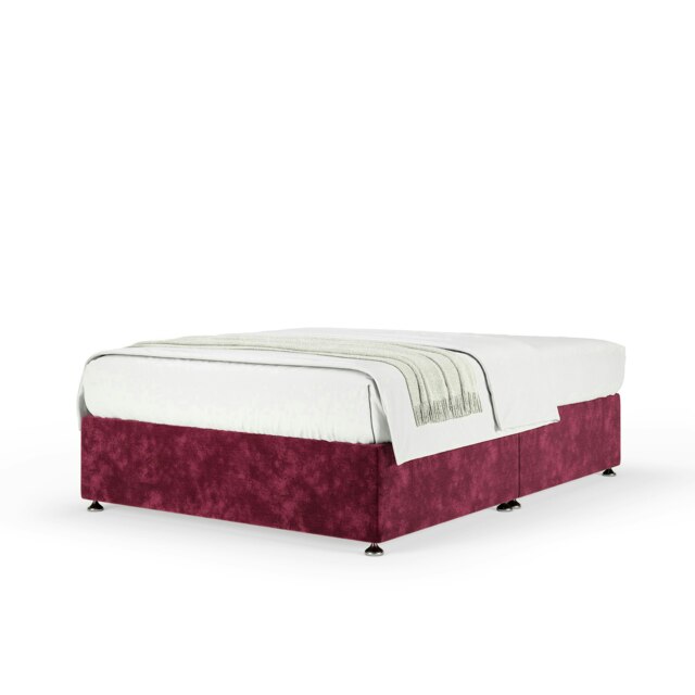 Majestic 1000 Pocket Sprung Aubergine Chenille Divan Set Small Single