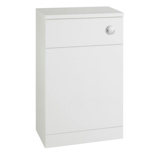 Bathroom Back to Wall WC Toilet Unit 600mm Wide - Gloss White - (Impact) White White 1