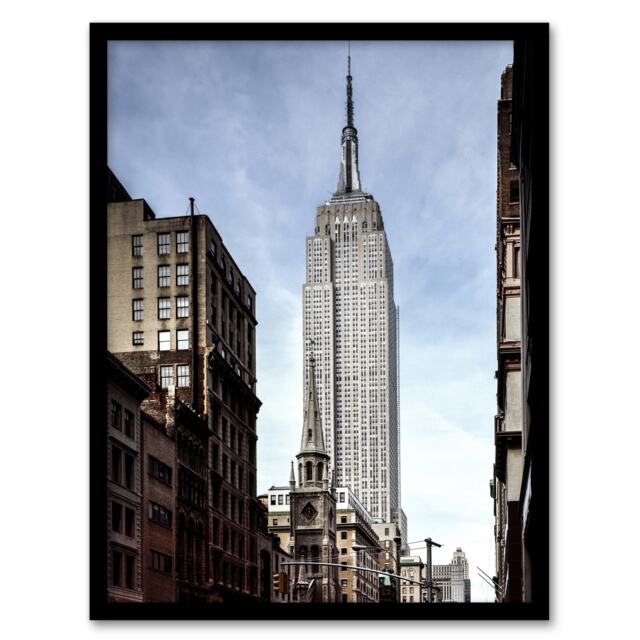 "The Empire State Building Carol M Highsmith Framed Wall Art Print 12X16"""