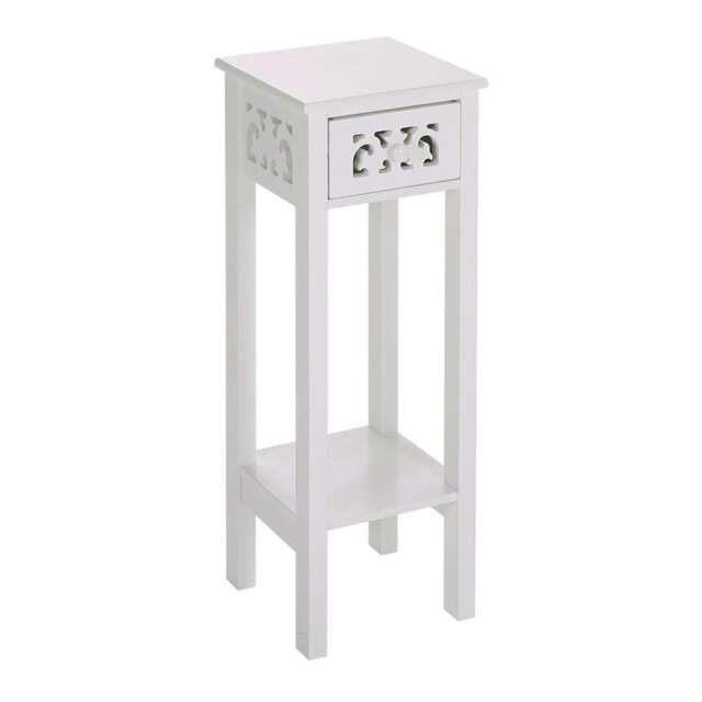 Living and Home French-Style Console Table with Drawer - White