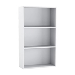 Wide 3 Shelf Tier Wooden Bookcase Cabinet Storage Shelving Display Shelves Unit White White 1