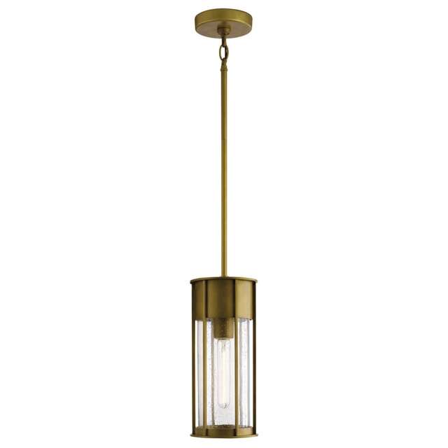 Camillo 1 Light Outdoor Pendant Painted Natural Brass IP44