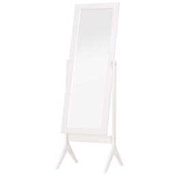 HOMCOM Freestanding Dressing Mirror 148x47cm Adjustable Angle White Frame Home