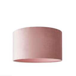 ValueLights Reni Medium Pink Velvet Pendant Shade Pink