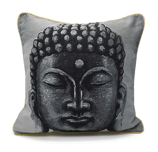 Tapestry Filled Scatter Cushion - 43cm x 43cm Multi Buddha
