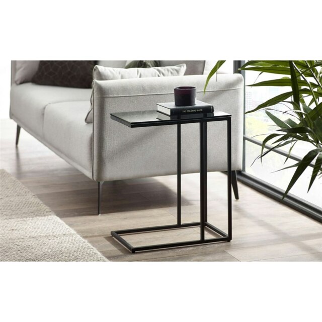Premium Smoked Glass Drinks Table Clear Clear