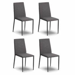 Oakridge Premium Slate Grey Fabric Dining Chairs - Set of 4