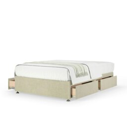 Majestic 1000 Pocket Sprung Cream Naples Velvet 4 Drawer Divan Set Double