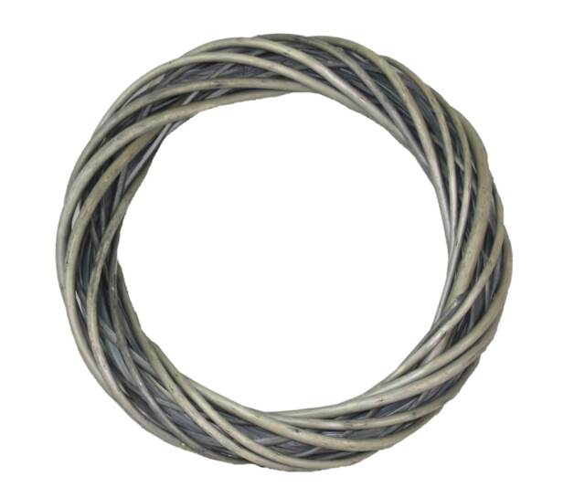Wicker Small Antique Wash Ring Wreath Brown Natural