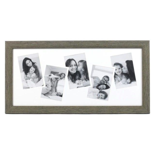 "Sixtrees Wooden Collage 6 X 4"" Opening Collage Picture Frame Grey One Size"