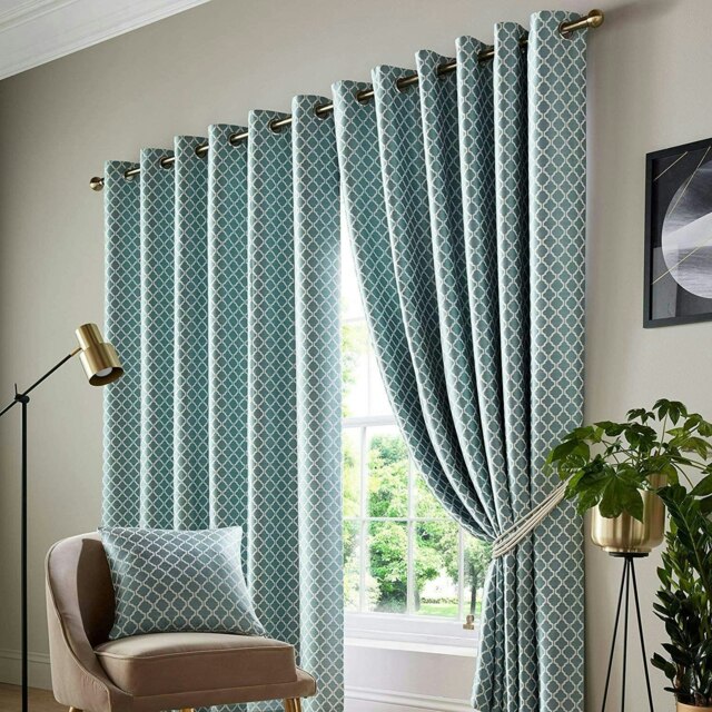 Cotswold Eyelet Curtain - Teal - 116 cm x 229 cm