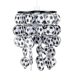 ValueLights Children's Black and White Football Ceiling Pendant Shade and Bulb
