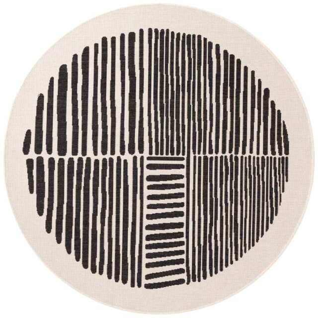Ted Baker Bounds Flatweave Reversible Indoor Outdoor Round Rug Abstract