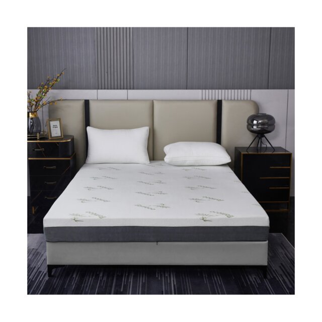 Bambico 18cm Bamboo Memory Foam Mattress Hypoallergenic Breathable Comfort White