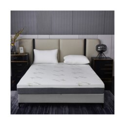 Bambico 18cm Bamboo Memory Foam Mattress Hypoallergenic Breathable Comfort White