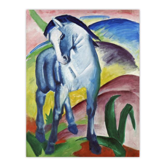 Blue Horse I Expressionist Franz Marc Vintage Huge Wall Art Print 18X24 In