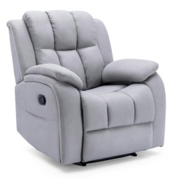 Brookline Electric Technology Fabric Auto Recliner USB Lounge Chair (Grey)