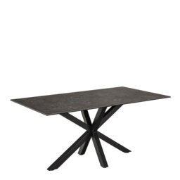 Heaven Dining Table in Ceramic Black Top 160x75.5cm