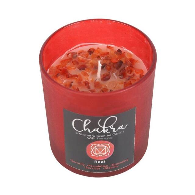 Something Different Strawberry Root Chakra Scented Candle - Red - One Size