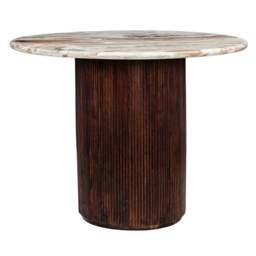 Ajmer Round Real Marble Stone Dining Table 4 seater 100cm