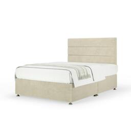 Memory Maestro Memory Foam Cream Naples Velvet Divan Set And Milan Headboard Single