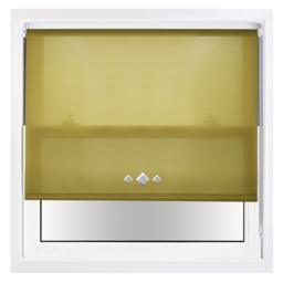FURNISHED Daylight Trimmable Roller Blinds with Triple Diamond Eyelets and Metal Fittings Green Green (W) 95cm x (L) 165cm