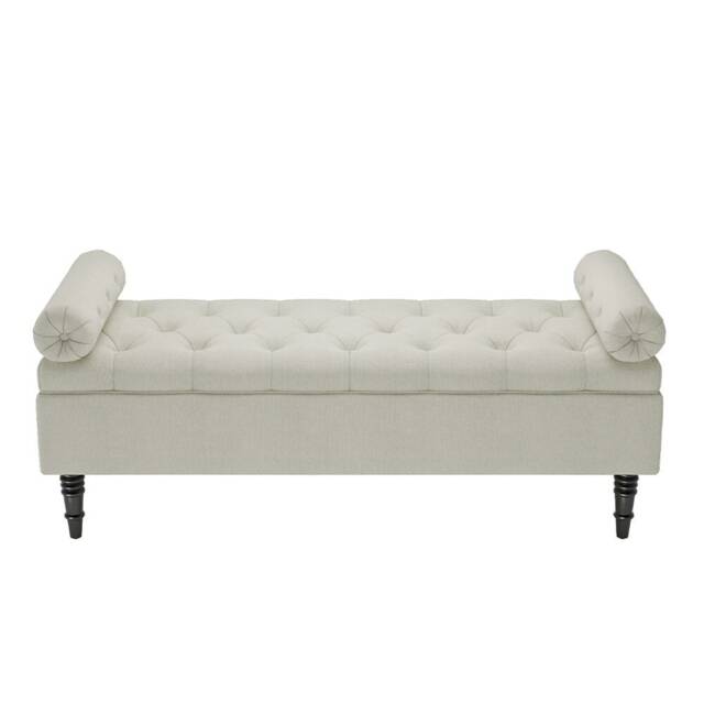 Living and Home Storage Ottoman Bench with Armrests