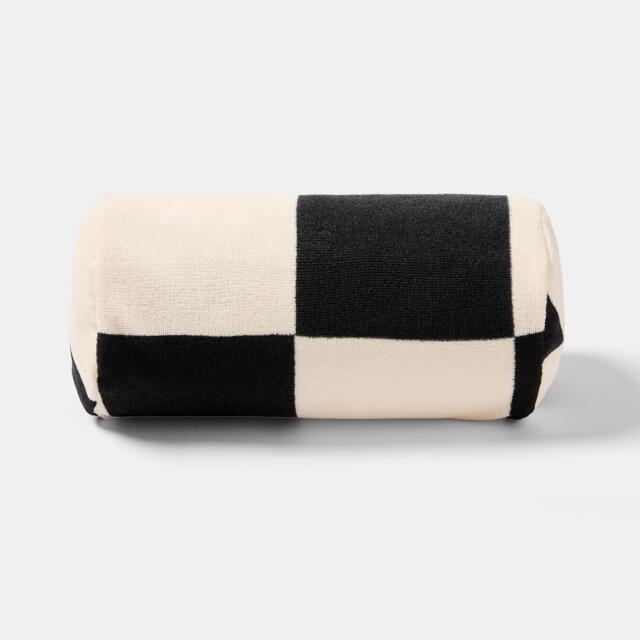 OHS Checkerboard Beach Bolster Neck Back Support Pillow