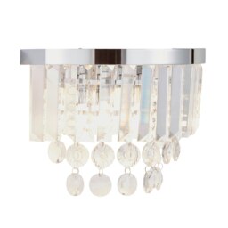 BHS Paladina 2 Light Wall Light, Silver