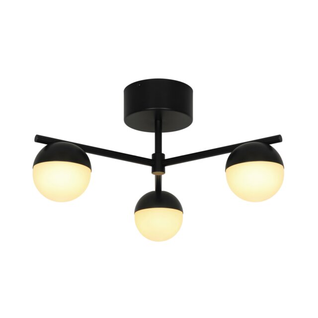 Nordlux Contina Indoor Ceiling Light Black Metal G9 Hand Blown Glass - Mains Powered, IP20